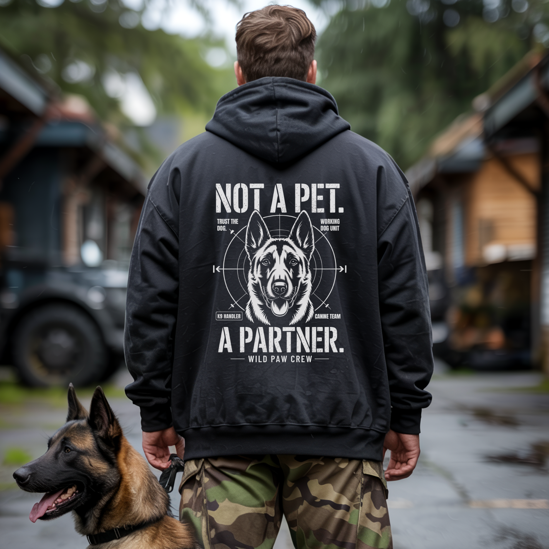 NOT A PET. A PARTNER - Oversized Zipper Hoodie