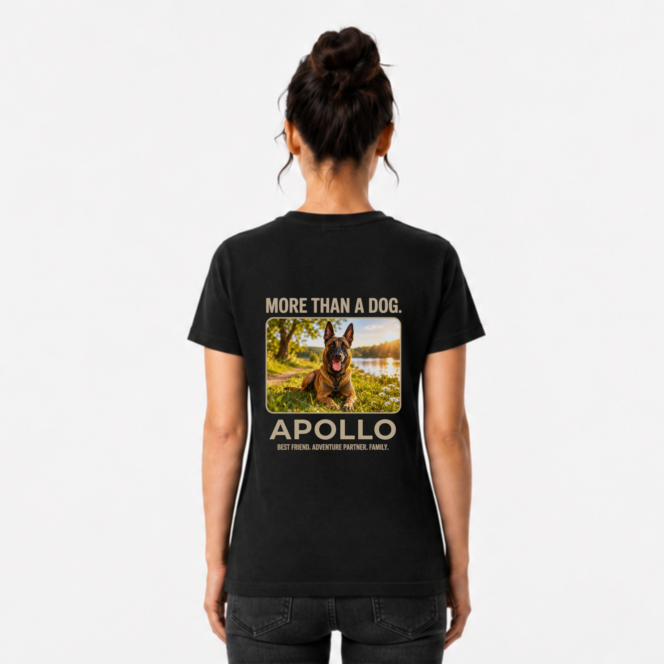 MORE THAN A DOG - personalisierbarer Premium T-Shirt